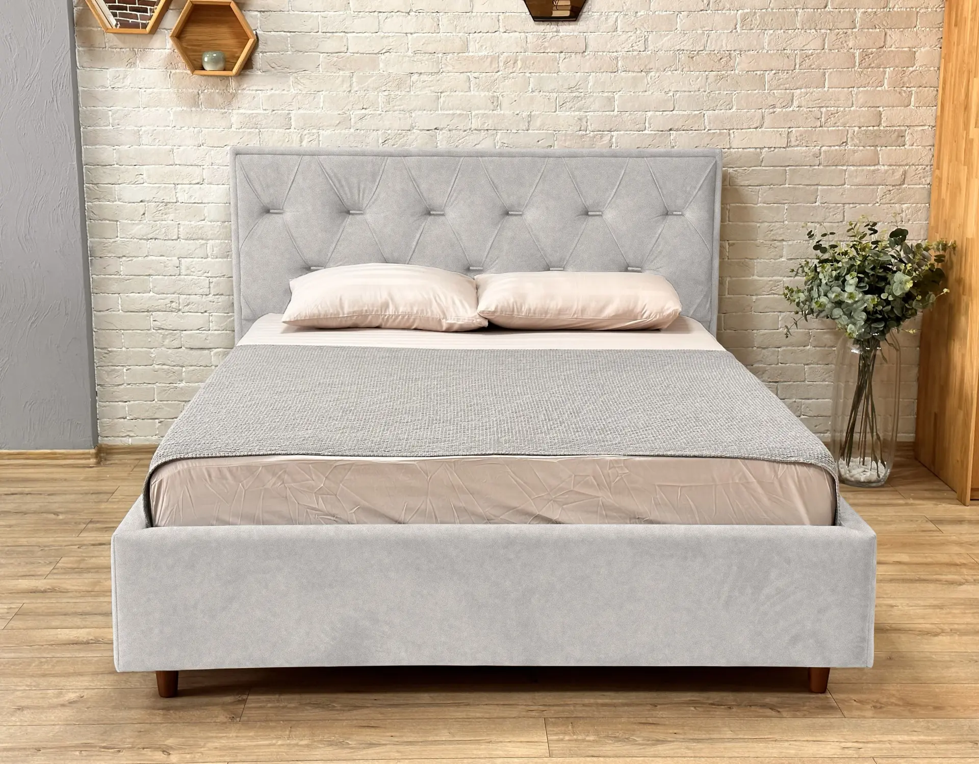 Pat Charmbed Lux Bela 160x200 Mono 03 (Light Grey) - 2