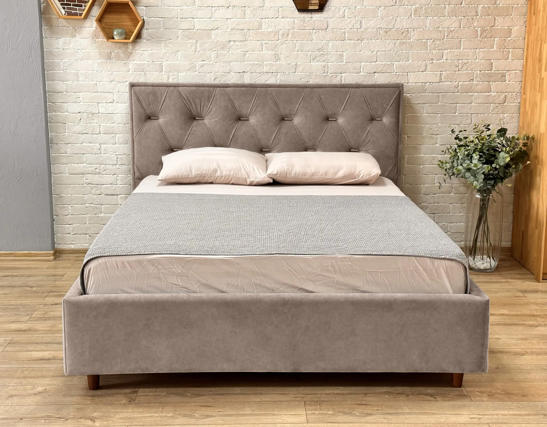 Кровать Charmbed Lux Bela 160x200 Mono 04 (Light Brown) - 2