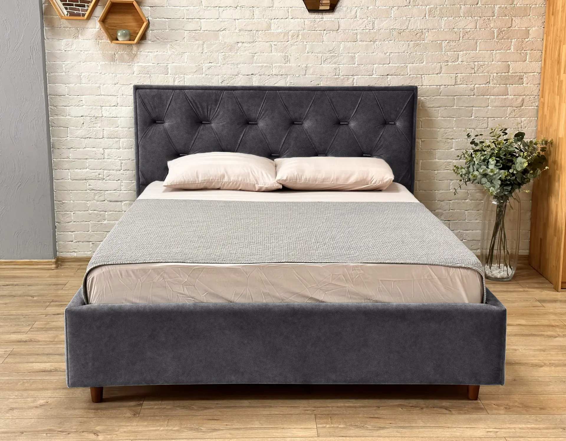 Pat Charmbed Lux Bela 160x200 Mono 07 (Dark Grey) - 2