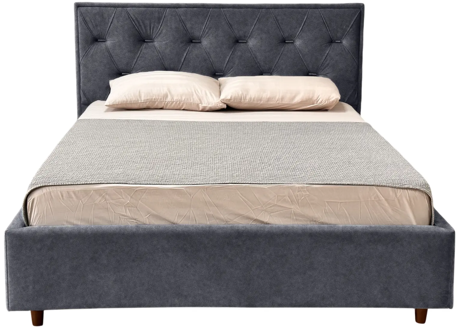 Кровать Charmbed Lux Bela 160x200 Mono 09 (Grey-Blue) - 3