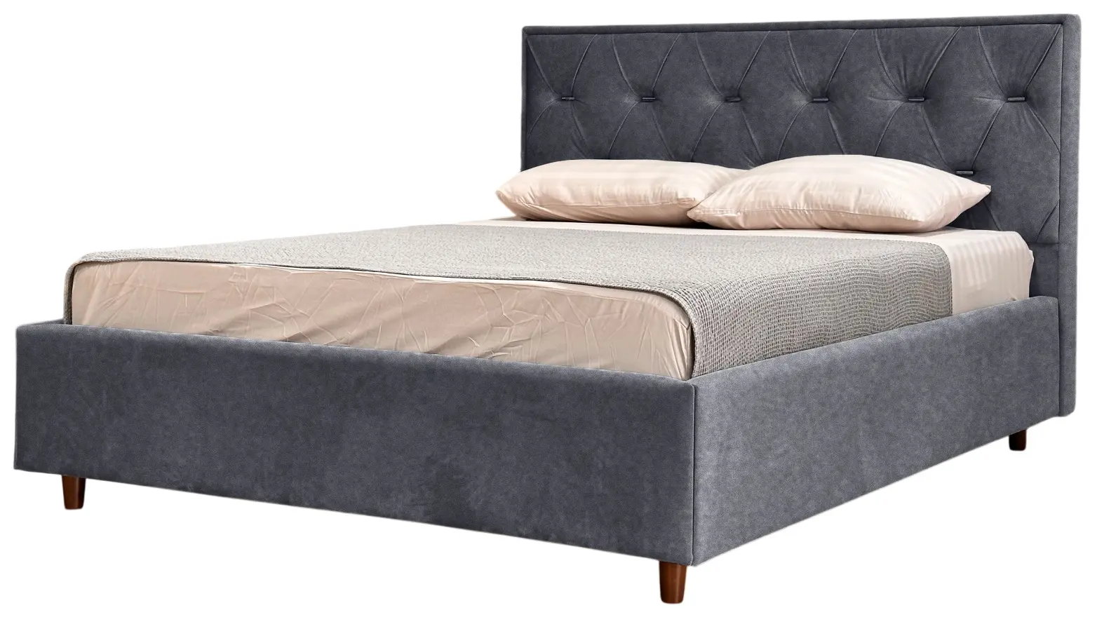 Кровать Charmbed Lux Bela 160x200 Mono 09 (Grey-Blue) - 4