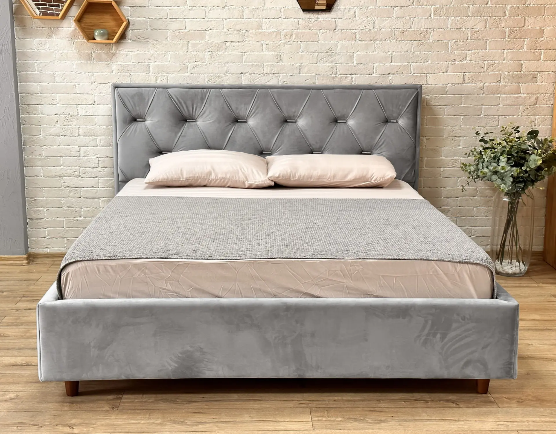 Pat Charmbed Lux Bela 180x200 Laguna 42 (Light Gray) - 2