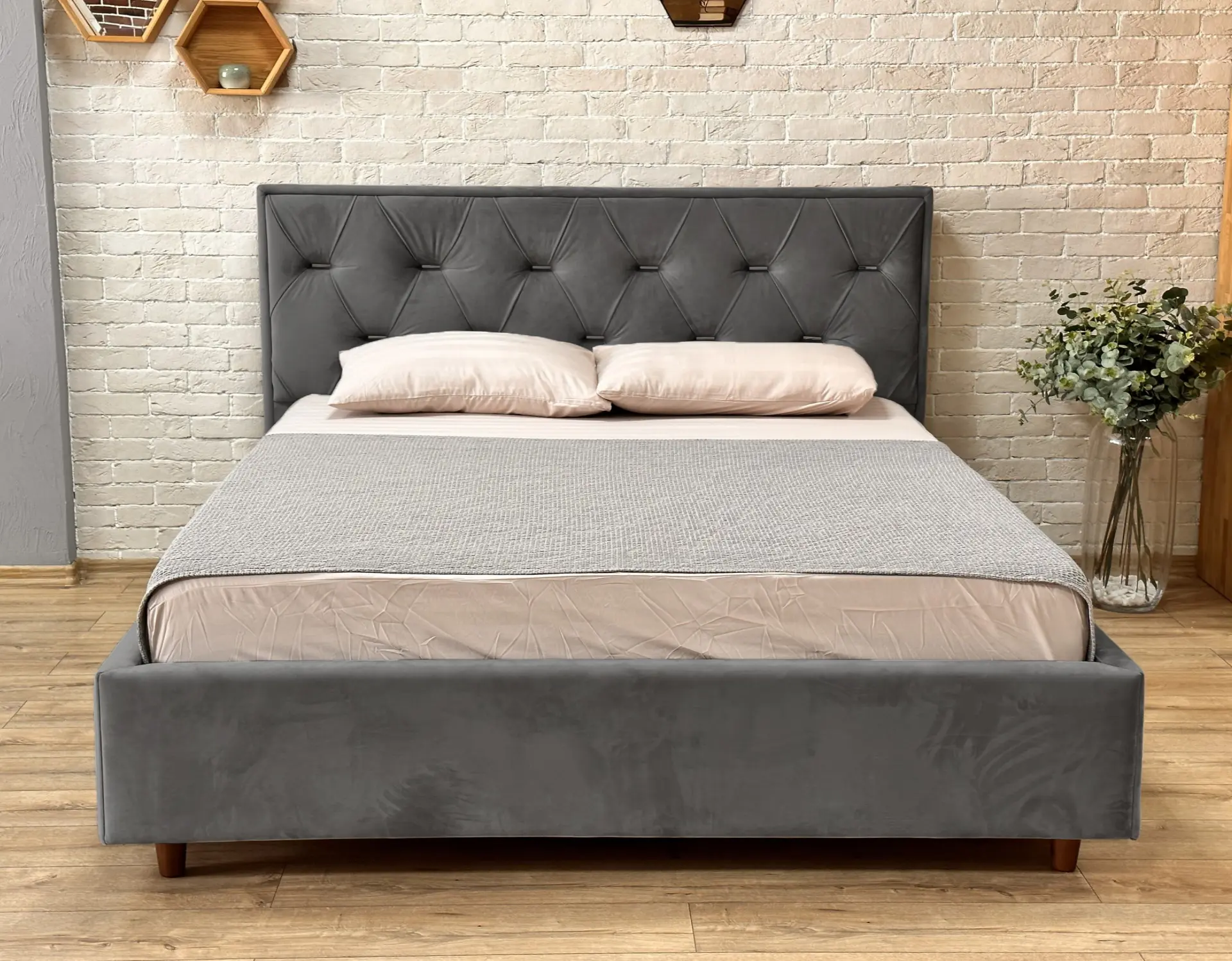 Pat Charmbed Lux Bela 180x200 Laguna 43 (Gray) - 2