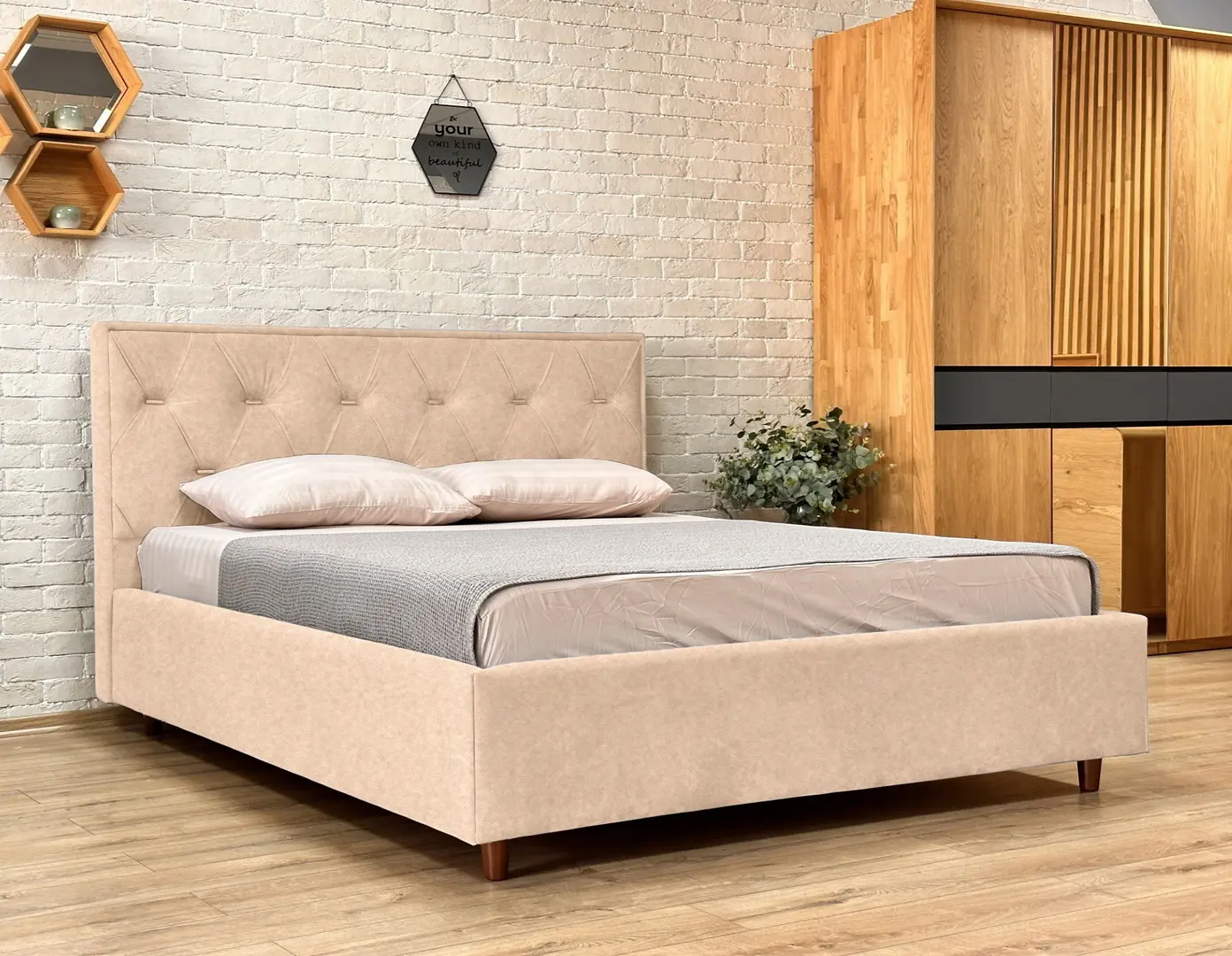Кровать Charmbed Lux Bela 180x200 Mono 02 (Beige)