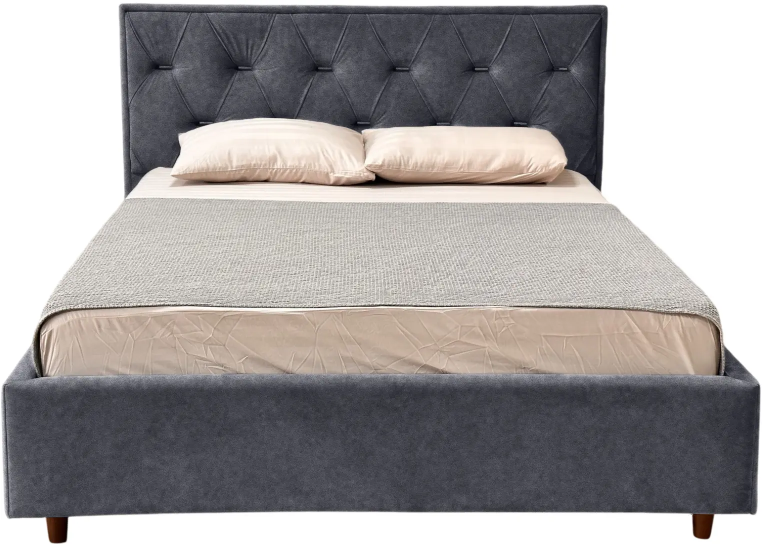 Кровать Charmbed Lux Bela 180x200 Mono 09 (Grey-Blue) - 3