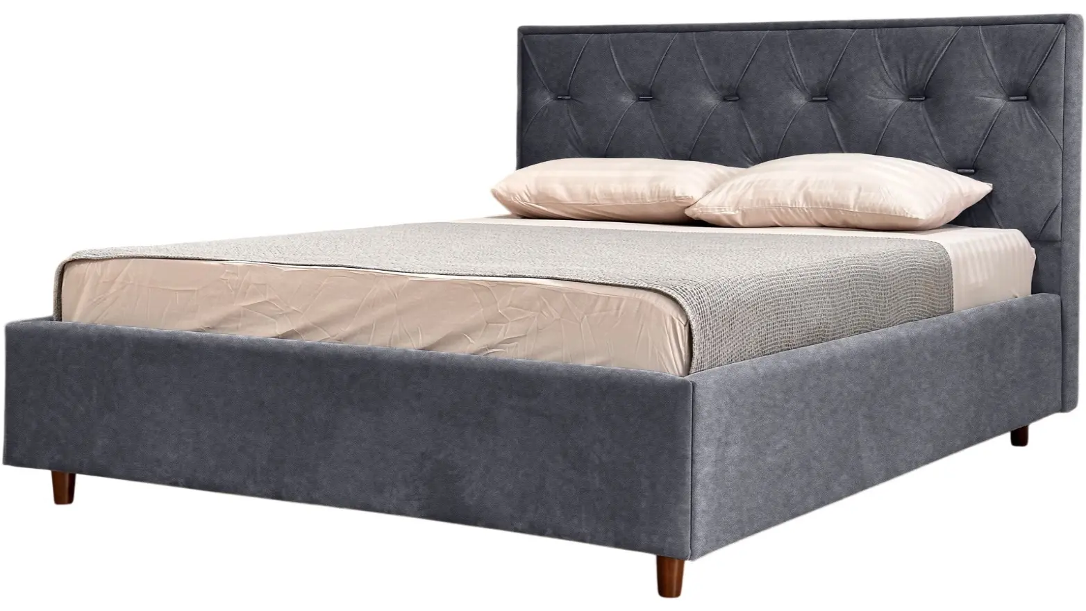 Кровать Charmbed Lux Bela 180x200 Mono 09 (Grey-Blue) - 4