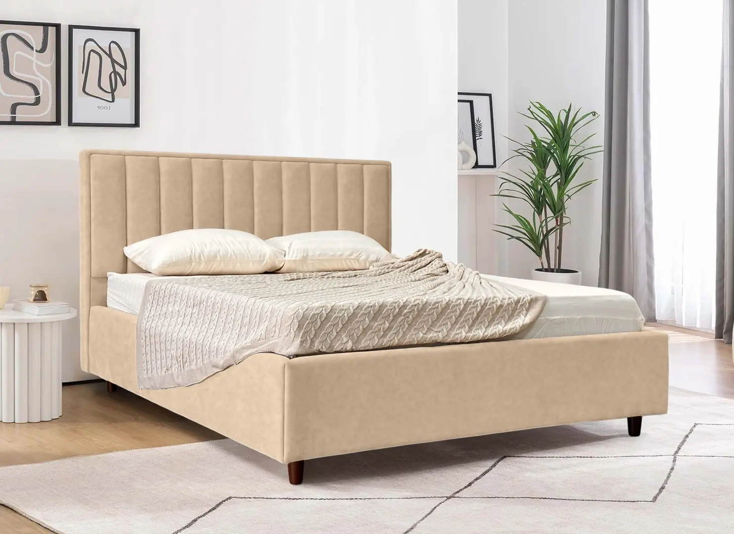 Кровать Charmbed Lux Estela 160x200 Mono 02 (Beige)