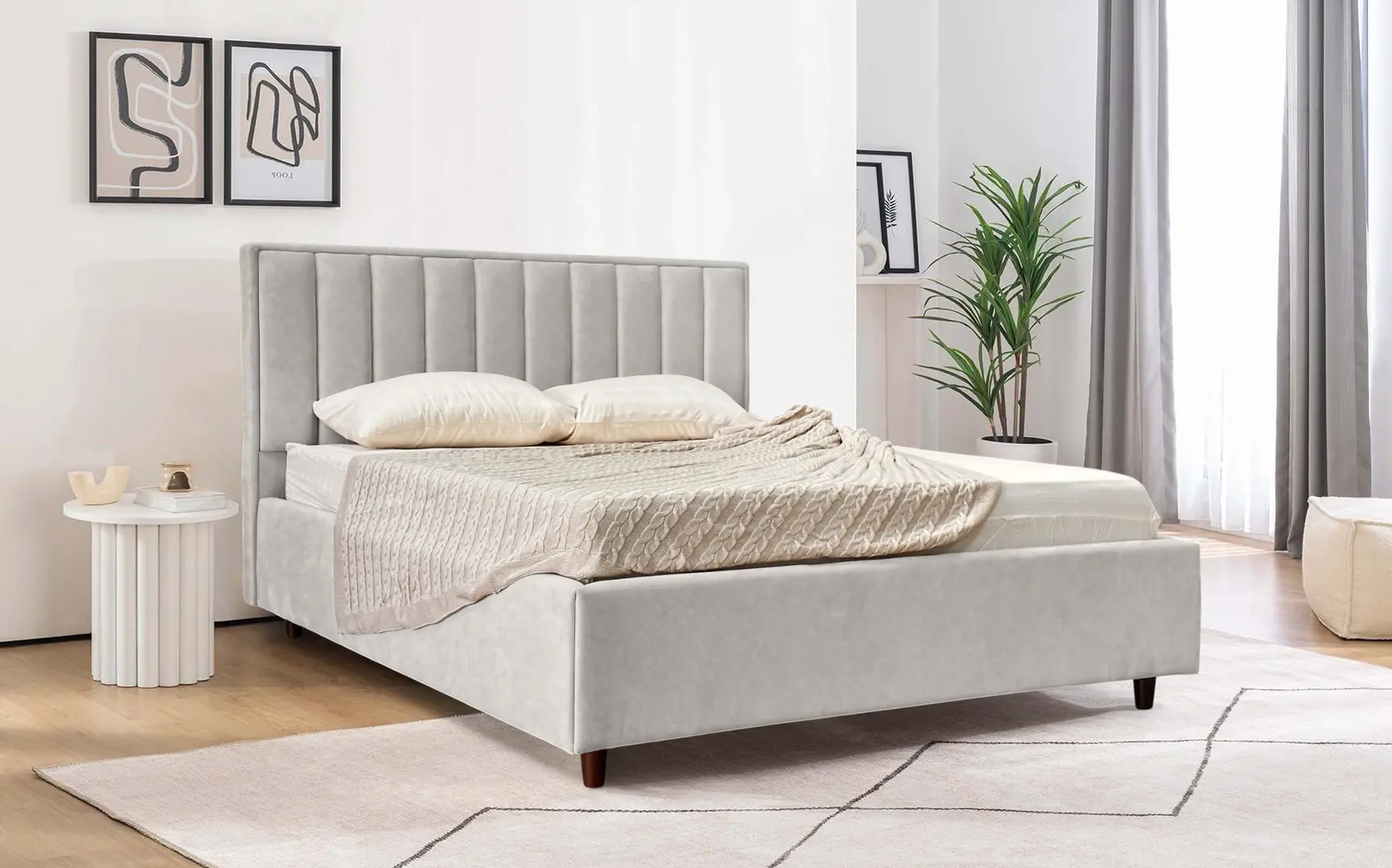 Pat Charmbed Lux Estela 160x200 Mono 03 (Light Grey)