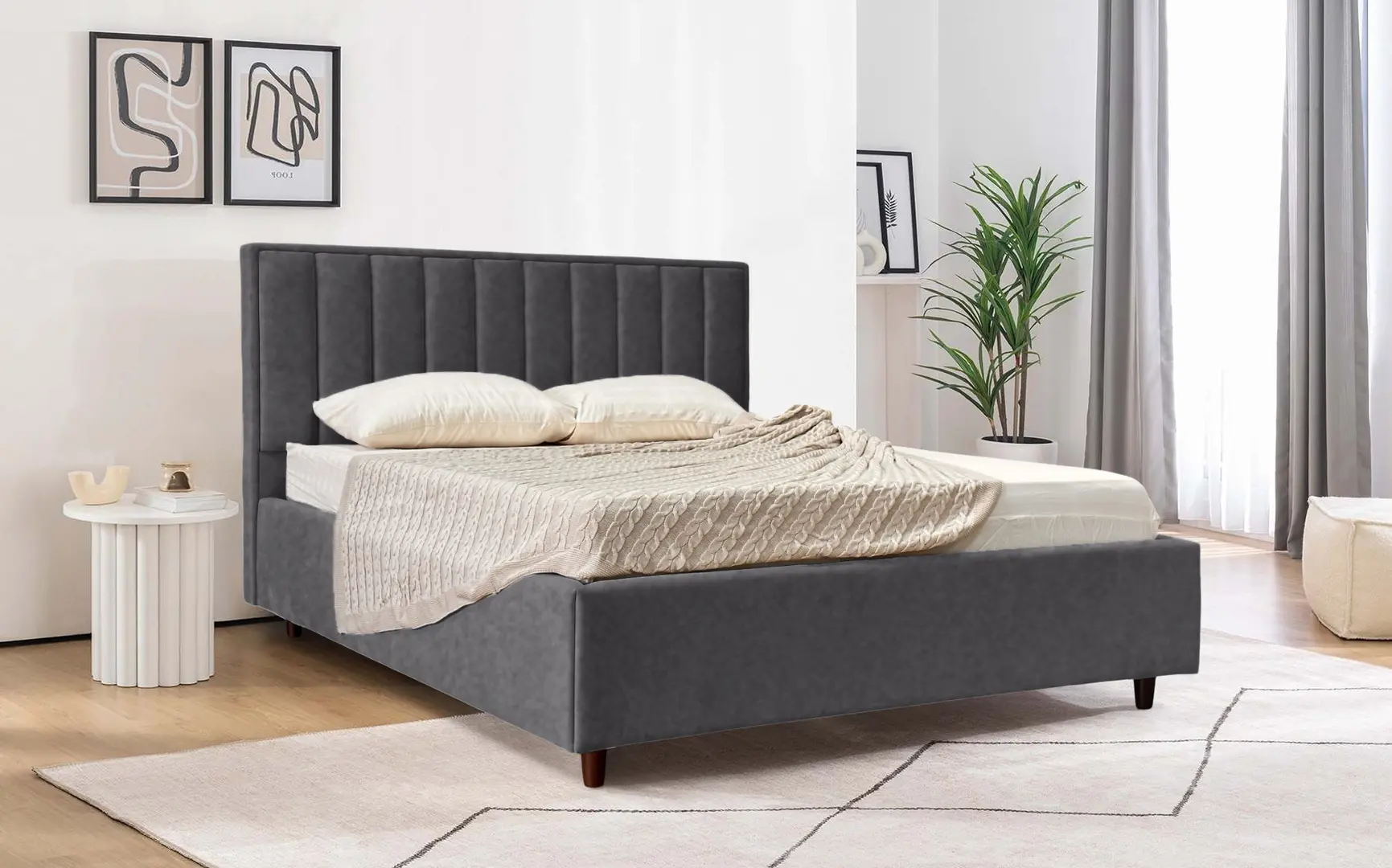 Pat Charmbed Lux Estela 160x200 Mono 07 (Dark Grey)