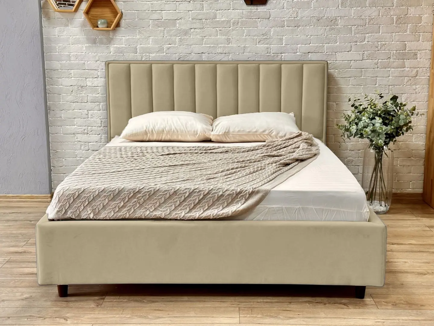 Кровать Charmbed Lux Estela 180x200 Laguna 07 (Beige) - 2