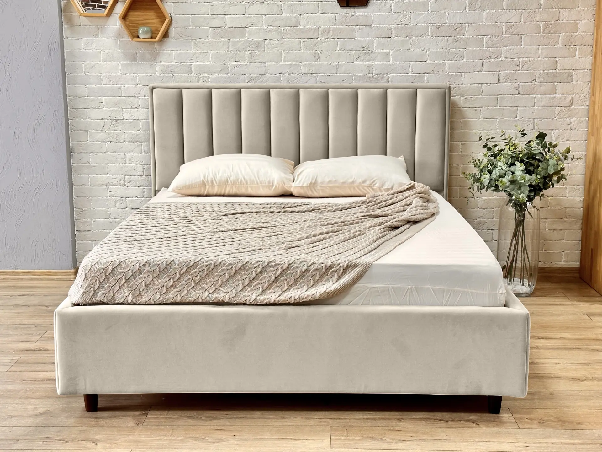 Кровать Charmbed Lux Estela 180x200 Laguna 08 (Gray-Beige) - 2