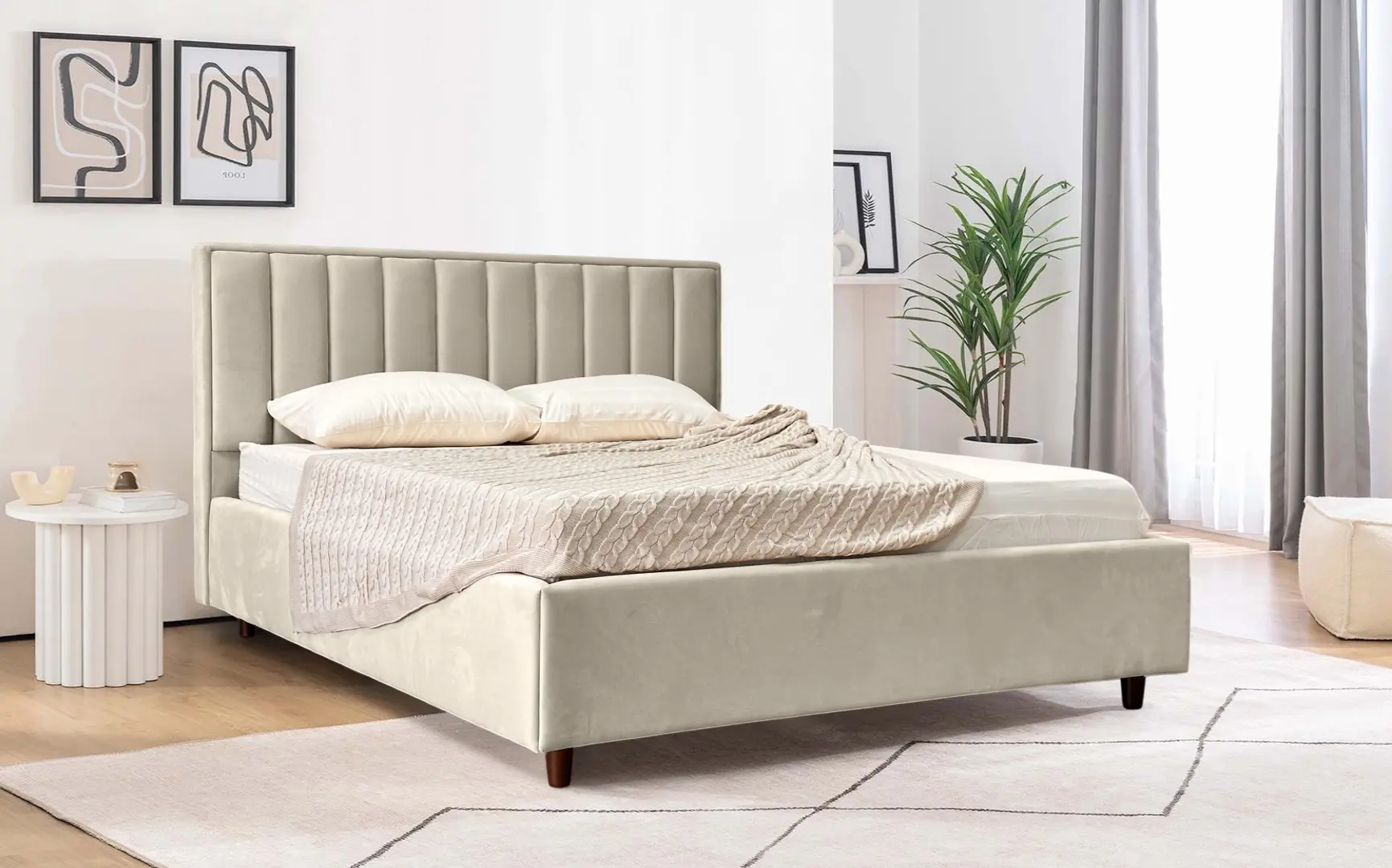 Кровать Charmbed Lux Estela 180x200 Laguna 08 (Gray-Beige)