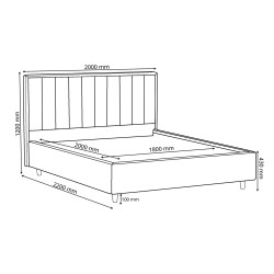 Pat Charmbed Lux Estela 180x200 Laguna 09 (Stone Grey) Thumb