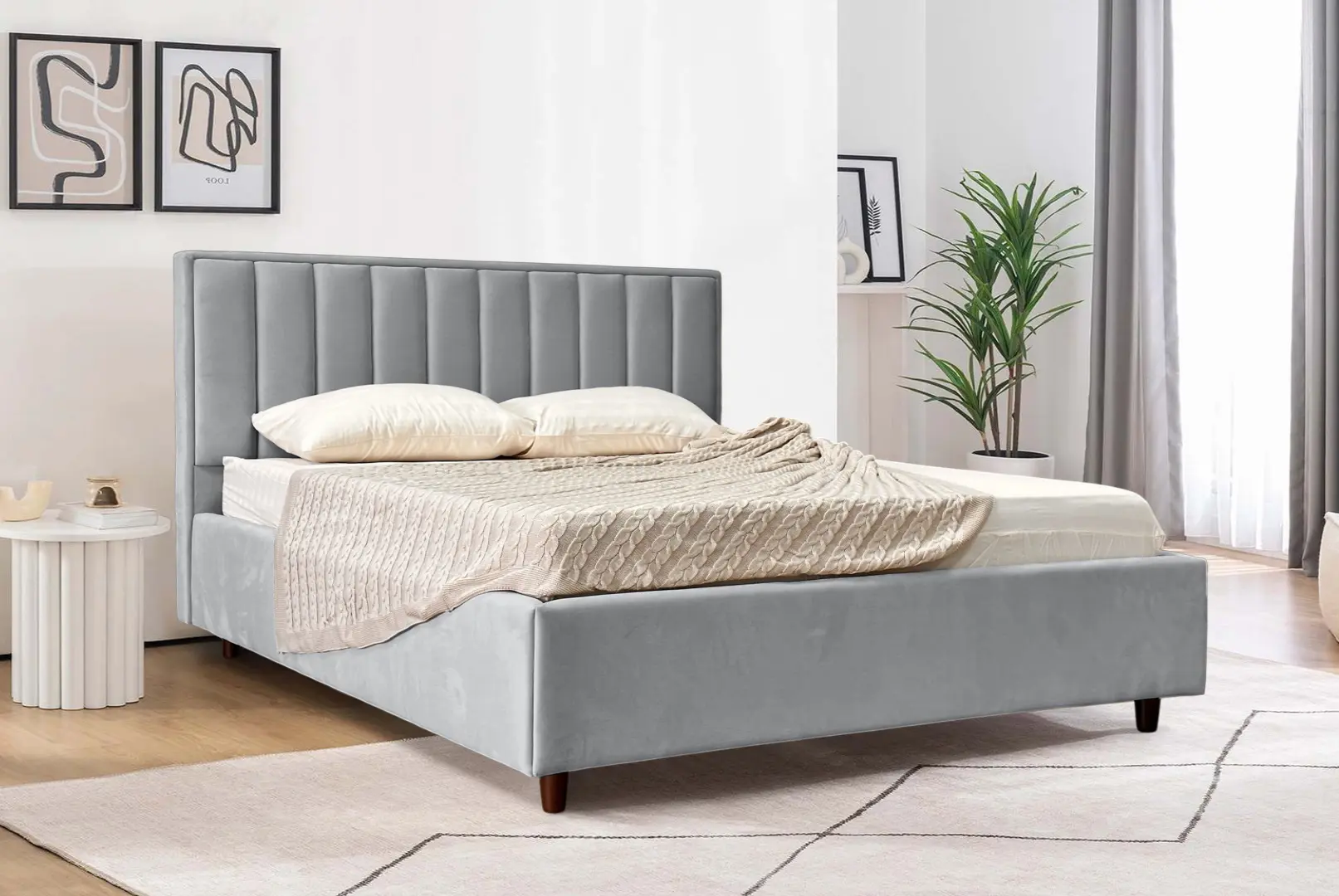 Кровать Charmbed Lux Estela 180x200 Laguna 42 (Light Gray)