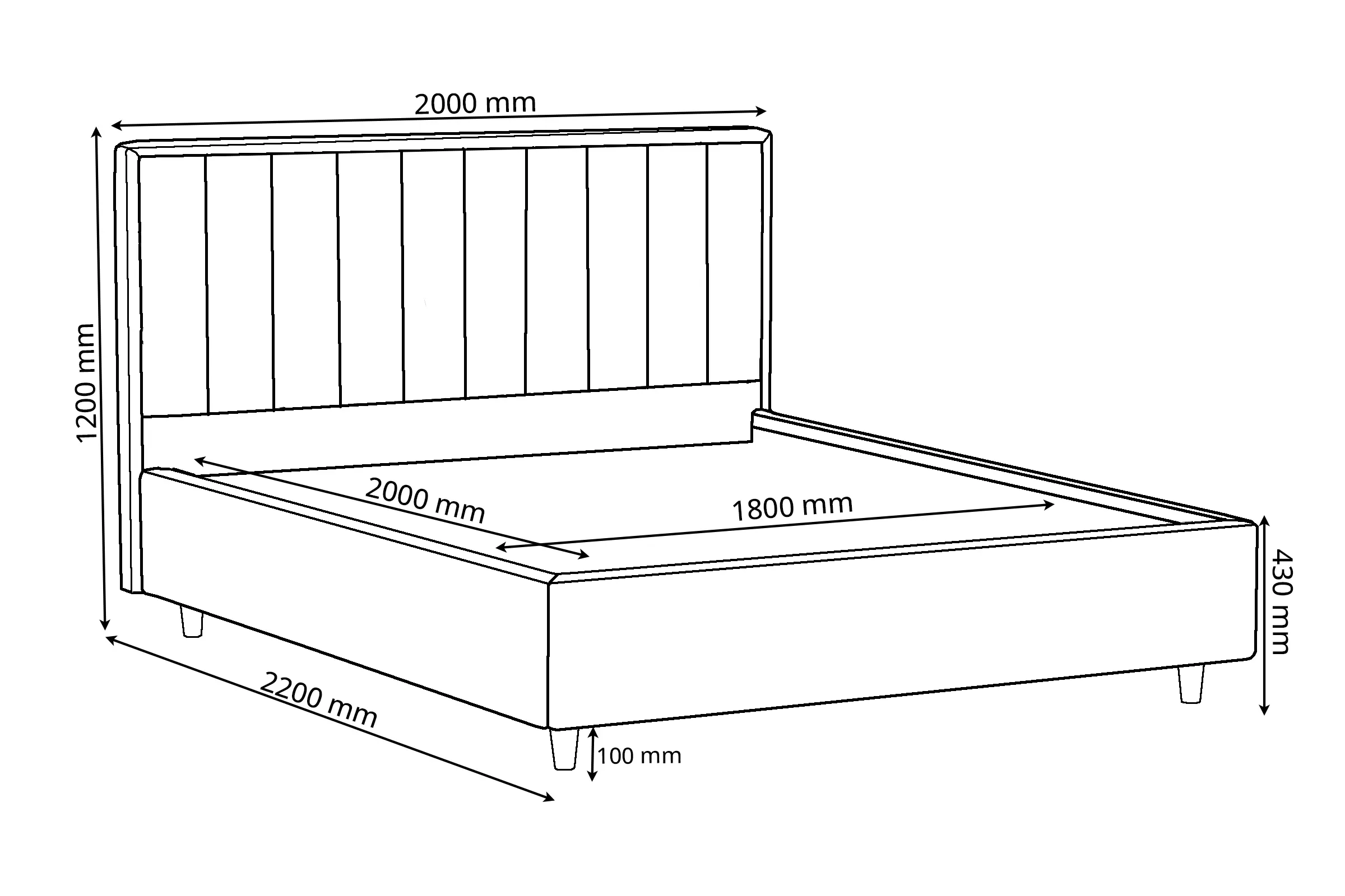 Pat Charmbed Lux Estela 180x200 Laguna 43 (Dark Grey) - 5