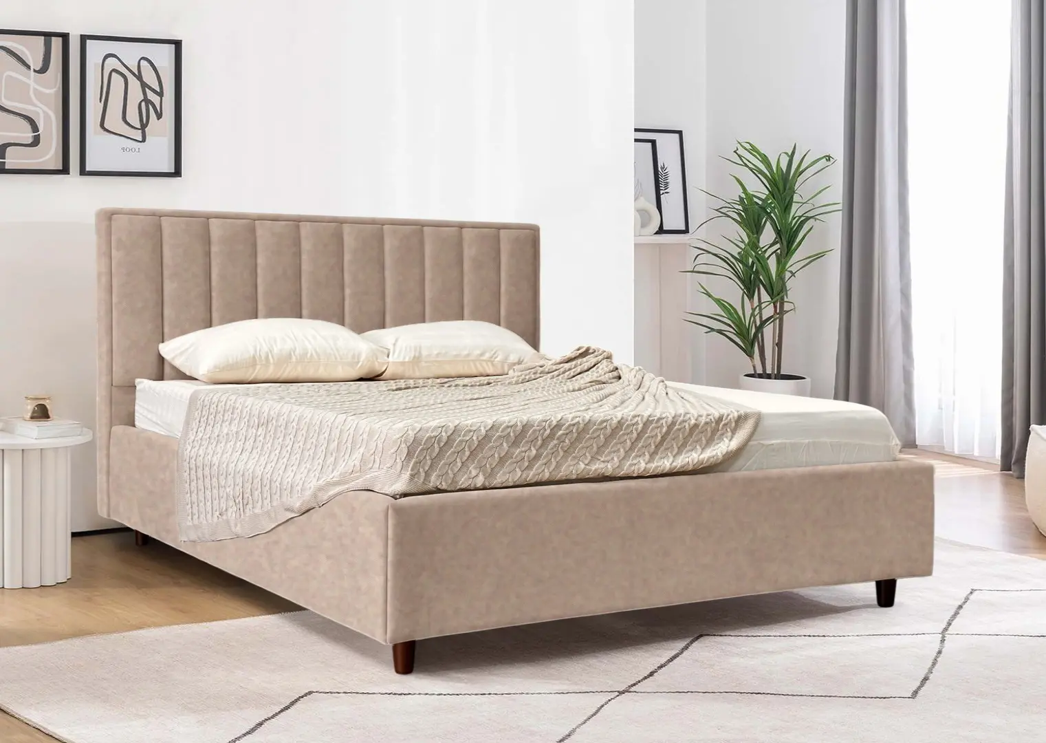 Кровать Charmbed Lux Estela 180x200 Mono 06 (Dark Beige)