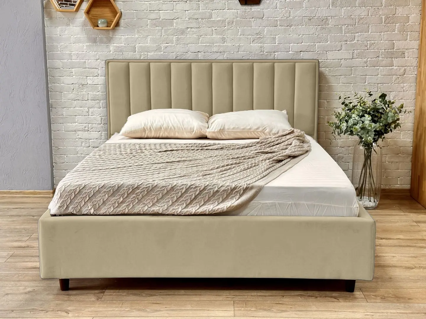 Кровать Charmbed Lux Estela Laguna 07 160x200 (Beige) - 2