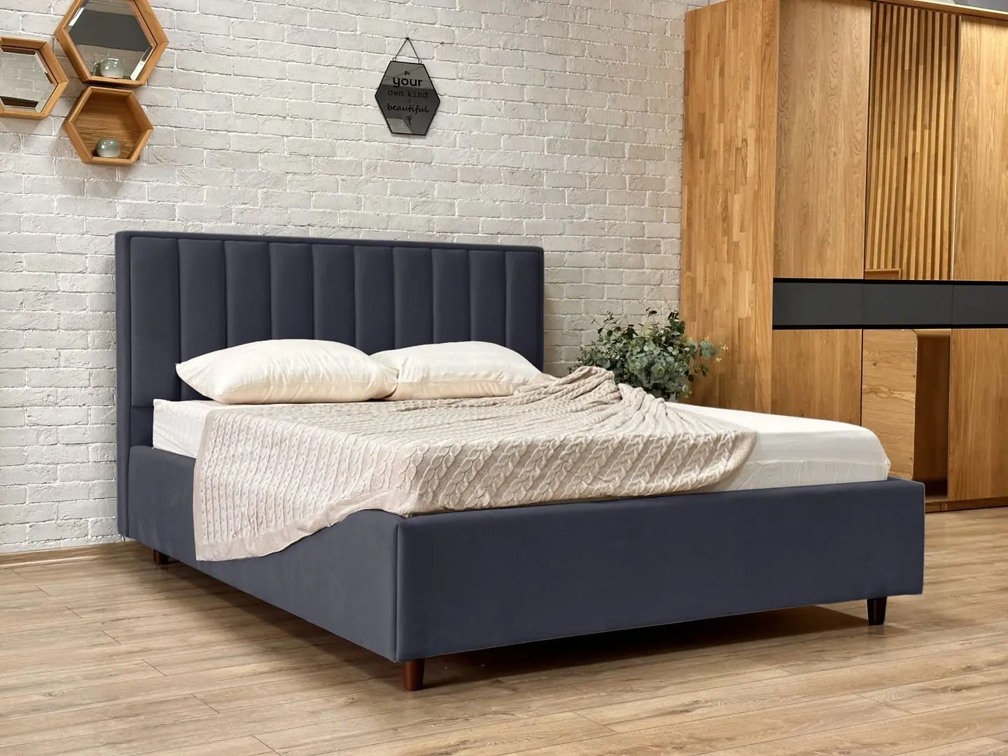 Pat Charmbed Lux Estela Laguna 44 160x200 (Graphite)