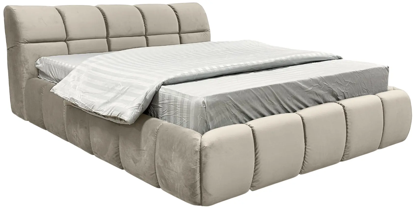 Кровать Charmbed Lux Jenny 160x200 Laguna 08 (Gray-Beige) - 2