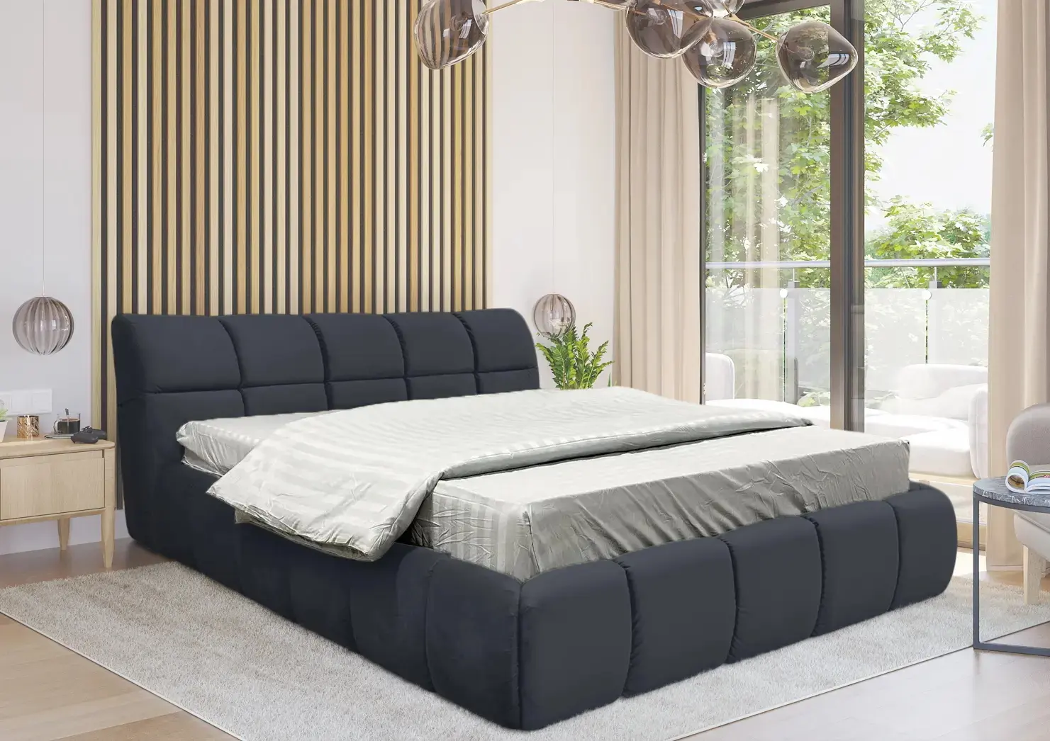 Pat Charmbed Lux Jenny 160x200 Laguna 44 (Graphite)