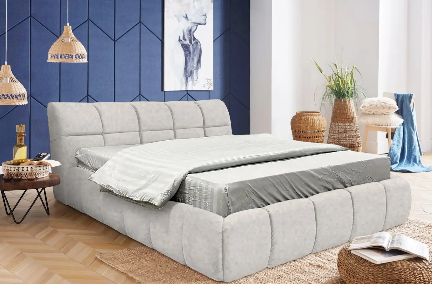 Pat Charmbed Lux Jenny 160x200 Mono 03 (Light Grey)