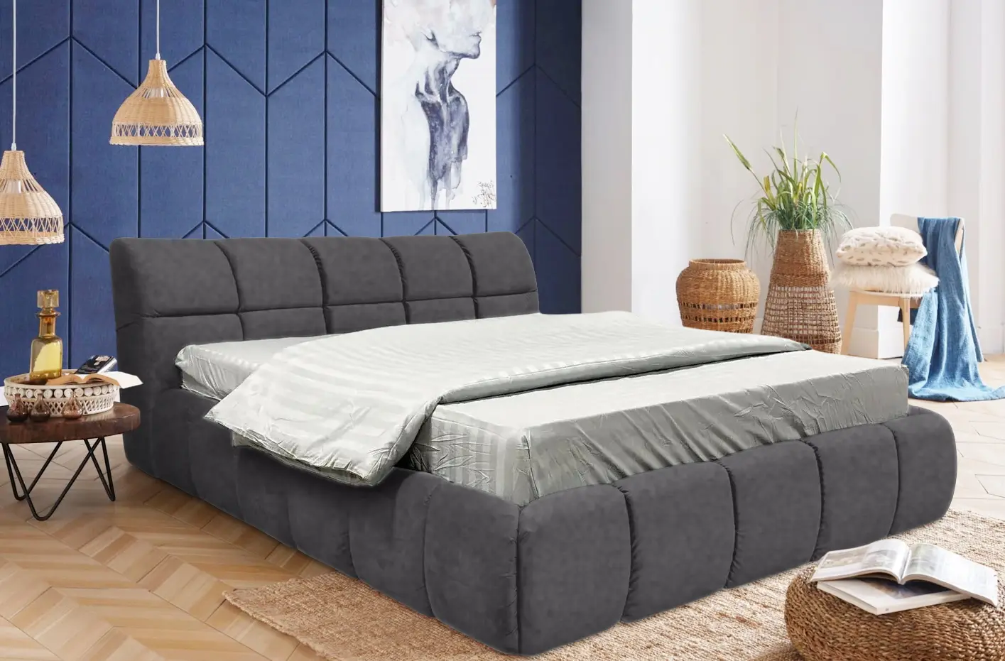 Pat Charmbed Lux Jenny 160x200 Mono 07 (Dark Grey)