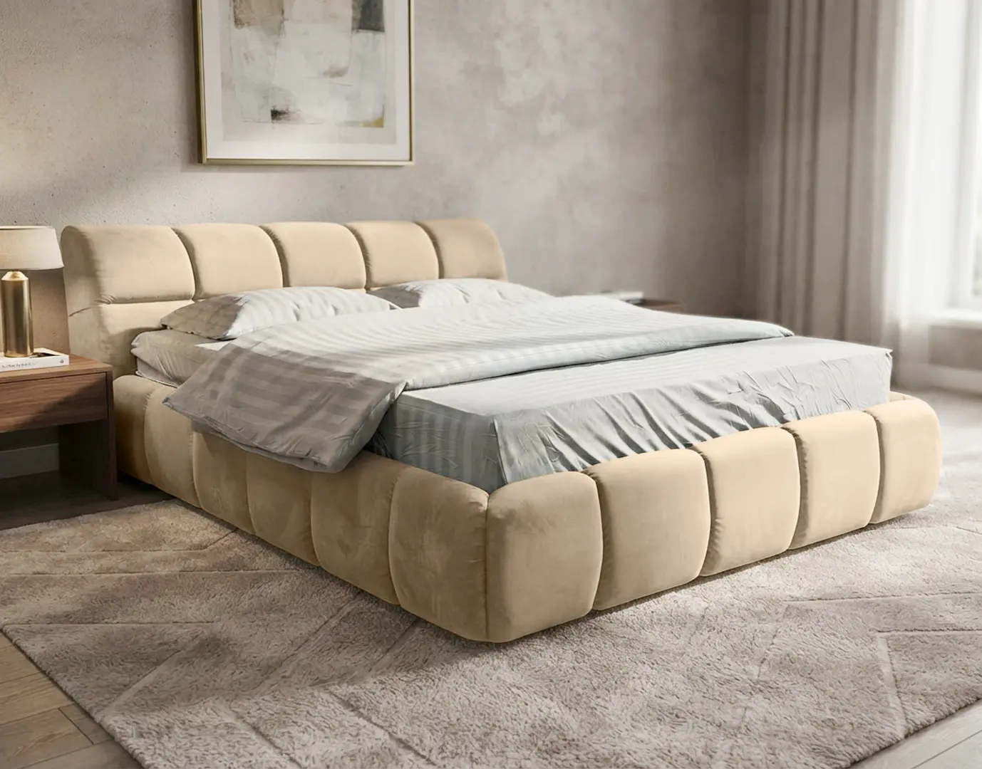 Кровать Charmbed Lux Jenny 180x200 Laguna 03 (Cream)
