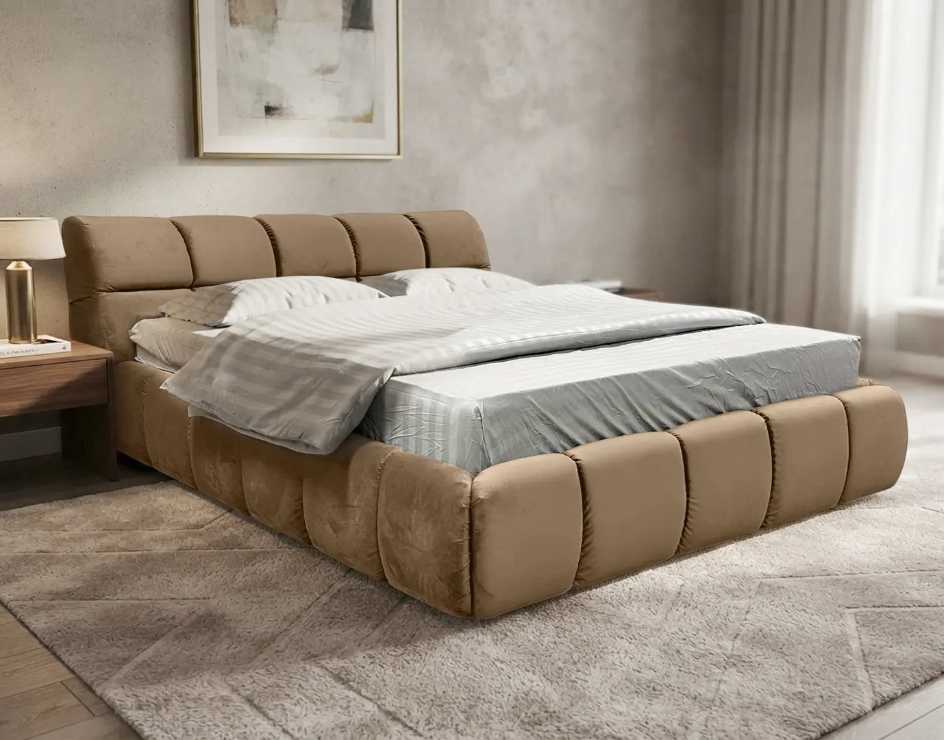 Кровать Charmbed Lux Jenny 180x200 Laguna 06 (Cappuccino)