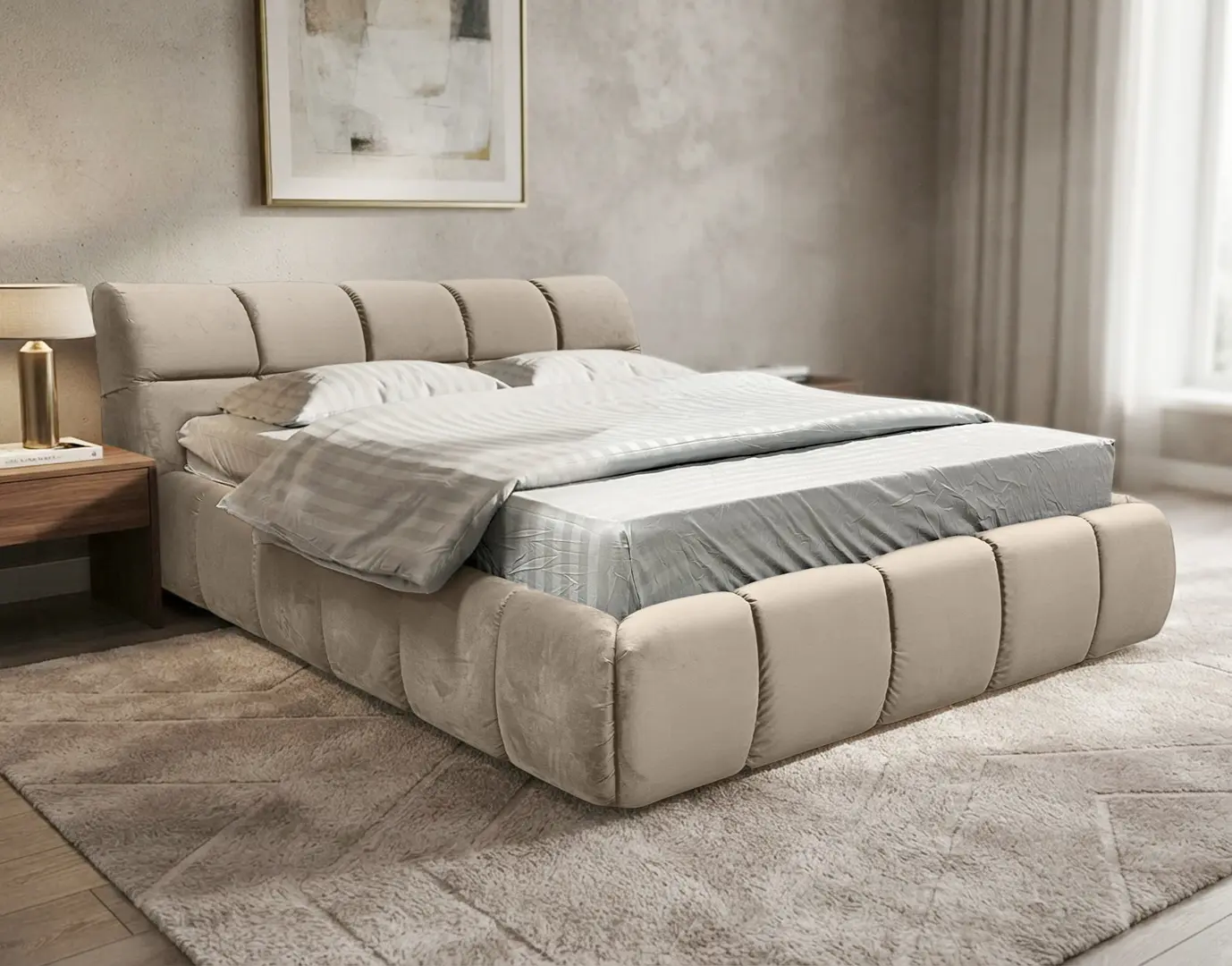 Кровать Charmbed Lux Jenny 180x200 Laguna 07 (Beige)