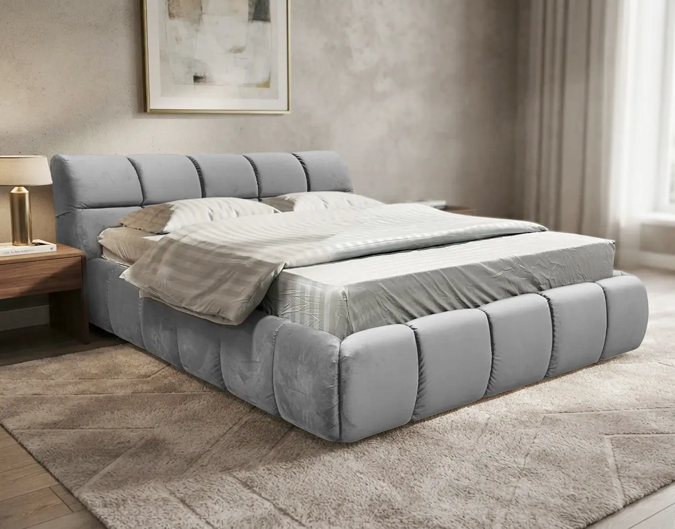 Кровать Charmbed Lux Jenny 180x200 Laguna 42 (Light Gray)