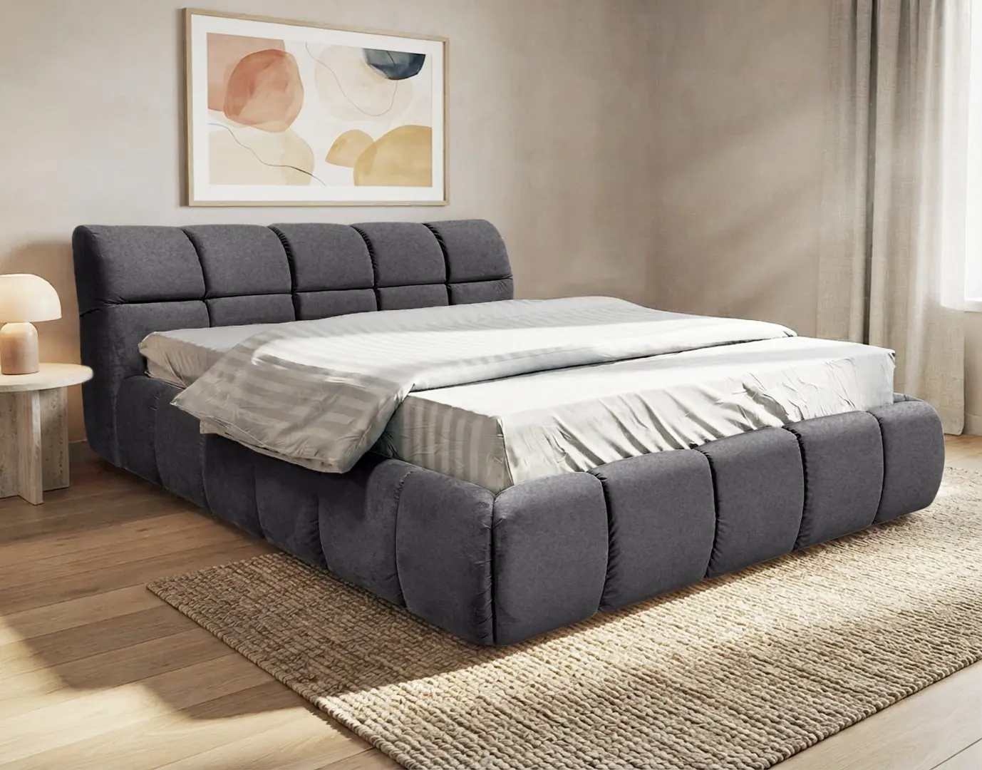 Pat Charmbed Lux Jenny 180x200 Mono 07 (Dark Grey)