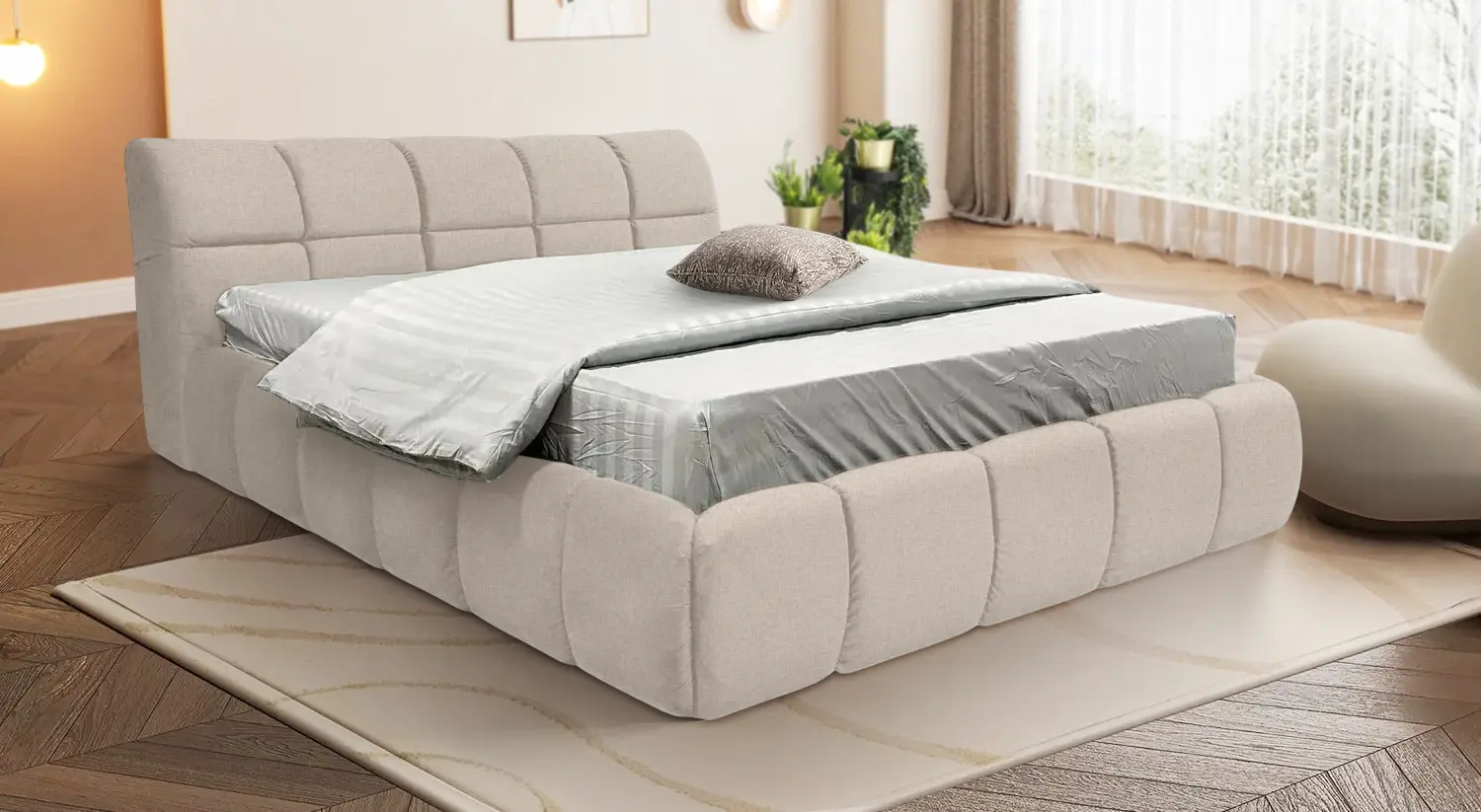 Pat Charmbed Lux Jenny 180x200 Vogue 01 (Cream)