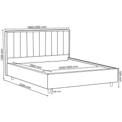Кровать Charmbed Lux Maria 180x200 Laguna 41 (Silver) Thumb
