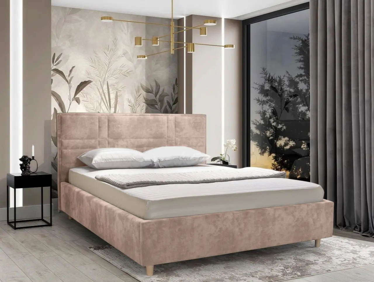 Кровать Charmbed Lux Maria 180x200 Mono 06 (Dark Beige)