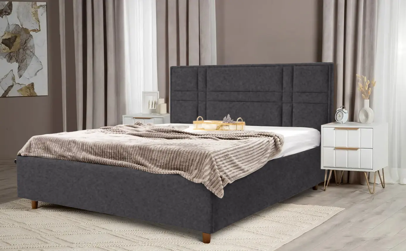 Кровать Charmbed Lux Maria 180x200 Mono 07 (Dark Grey)