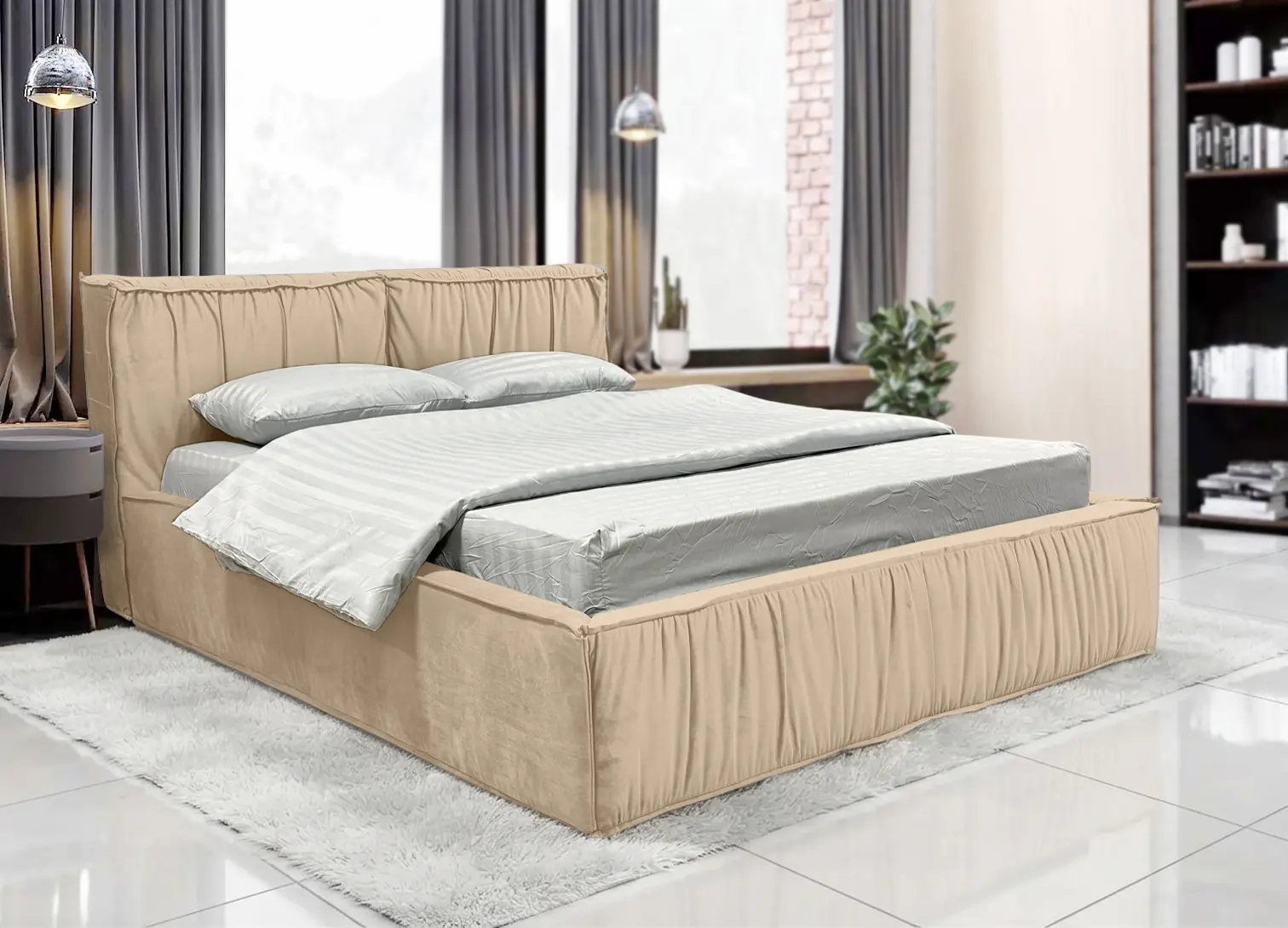Кровать Charmbed Lux Selina 160x200 Laguna 03 (Cream)