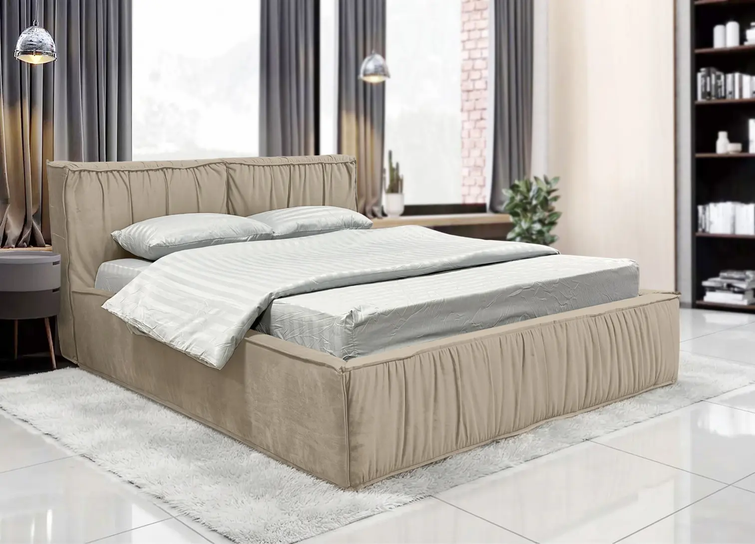Кровать Charmbed Lux Selina 160x200 Laguna 07 (Beige)