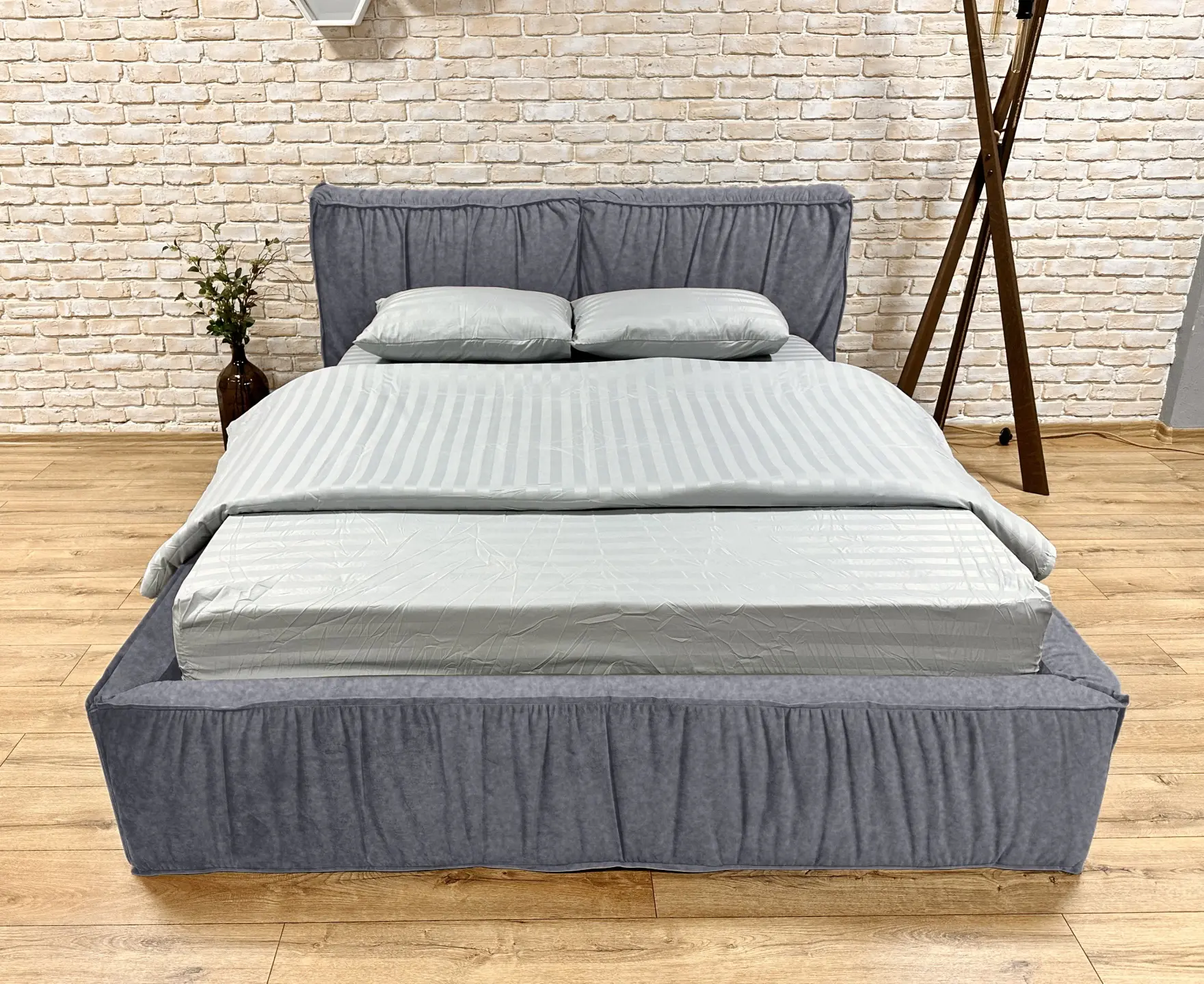 Кровать Charmbed Lux Selina 160x200 Mono 09 (Grey-Blue) - 2