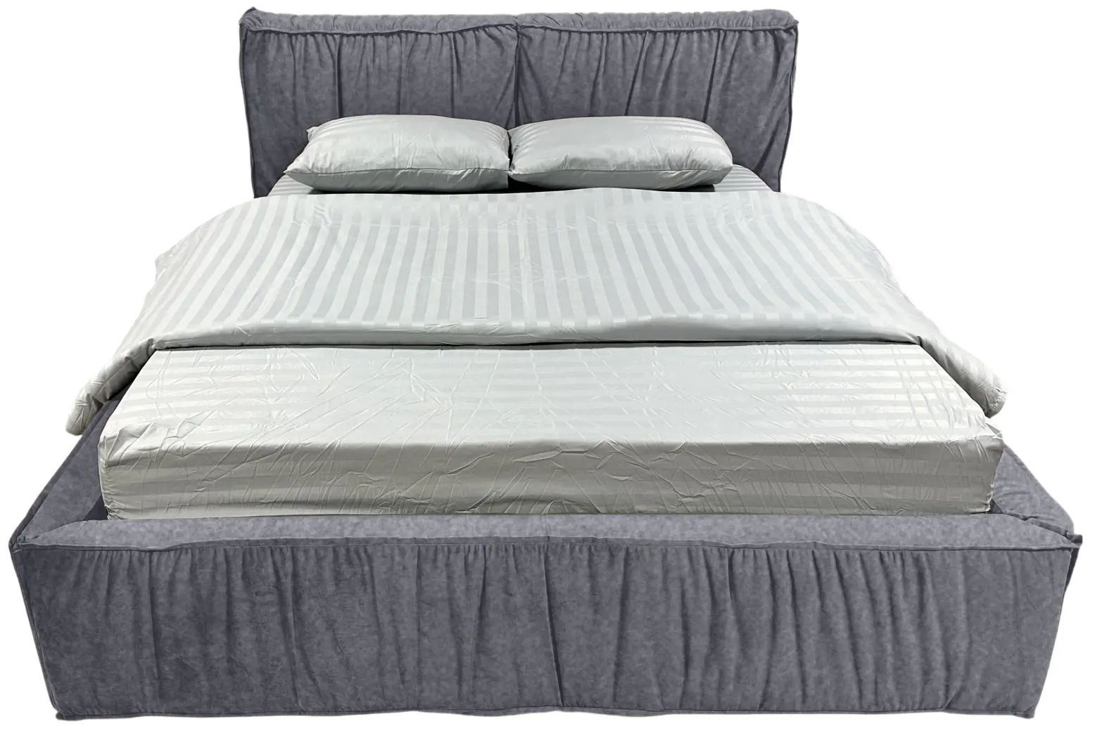 Кровать Charmbed Lux Selina 160x200 Mono 09 (Grey-Blue) - 3