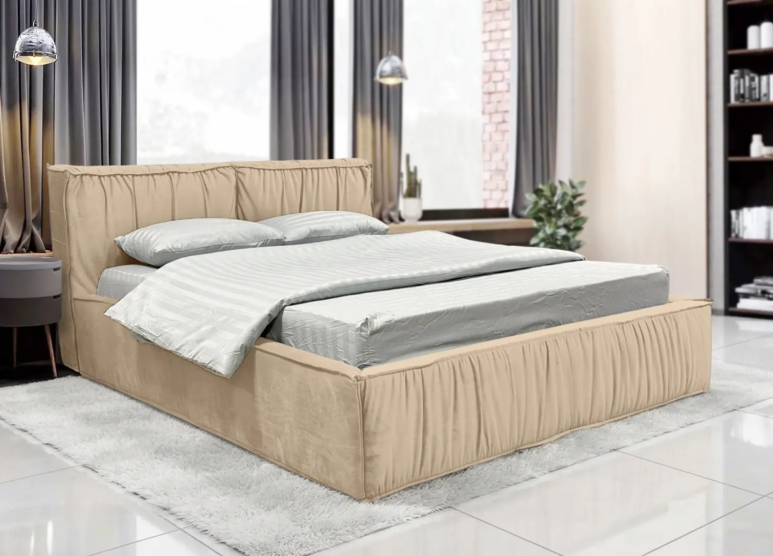 Кровать Charmbed Lux Selina 180x200 Laguna 03 (Cream)