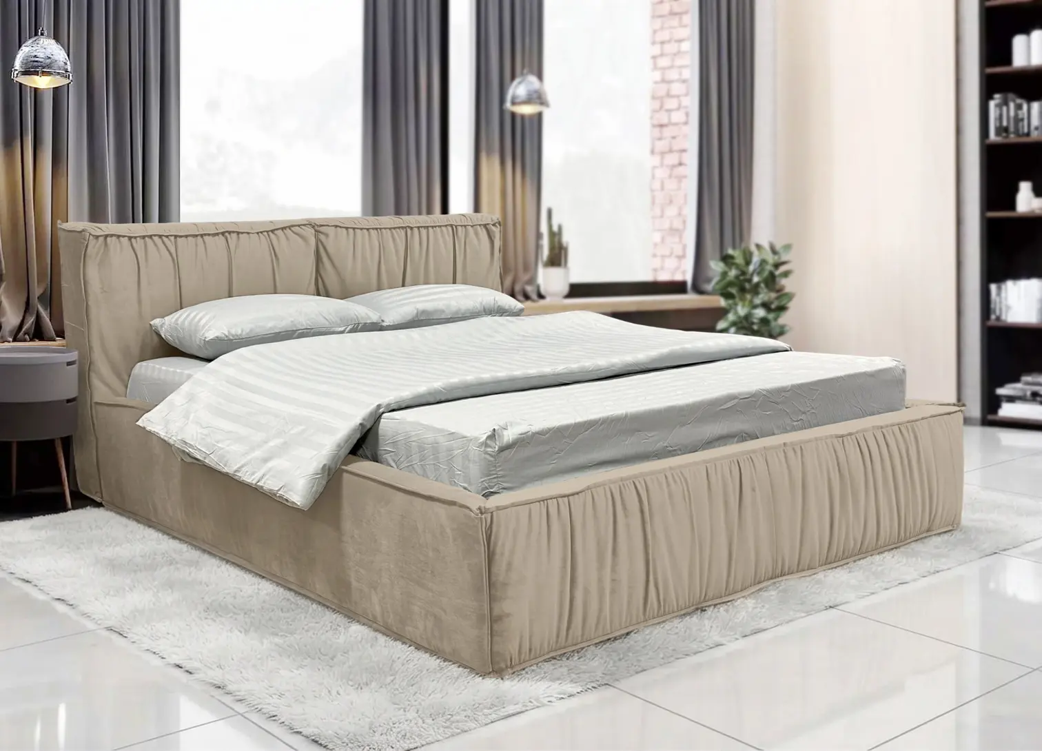 Кровать Charmbed Lux Selina 180x200 Laguna 07 (Beige)