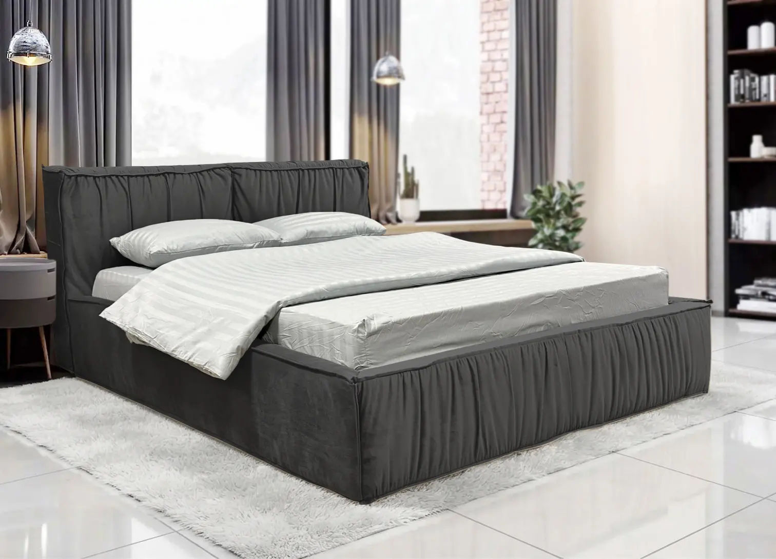 Кровать Charmbed Lux Selina 180x200 Laguna 43 (Gray)