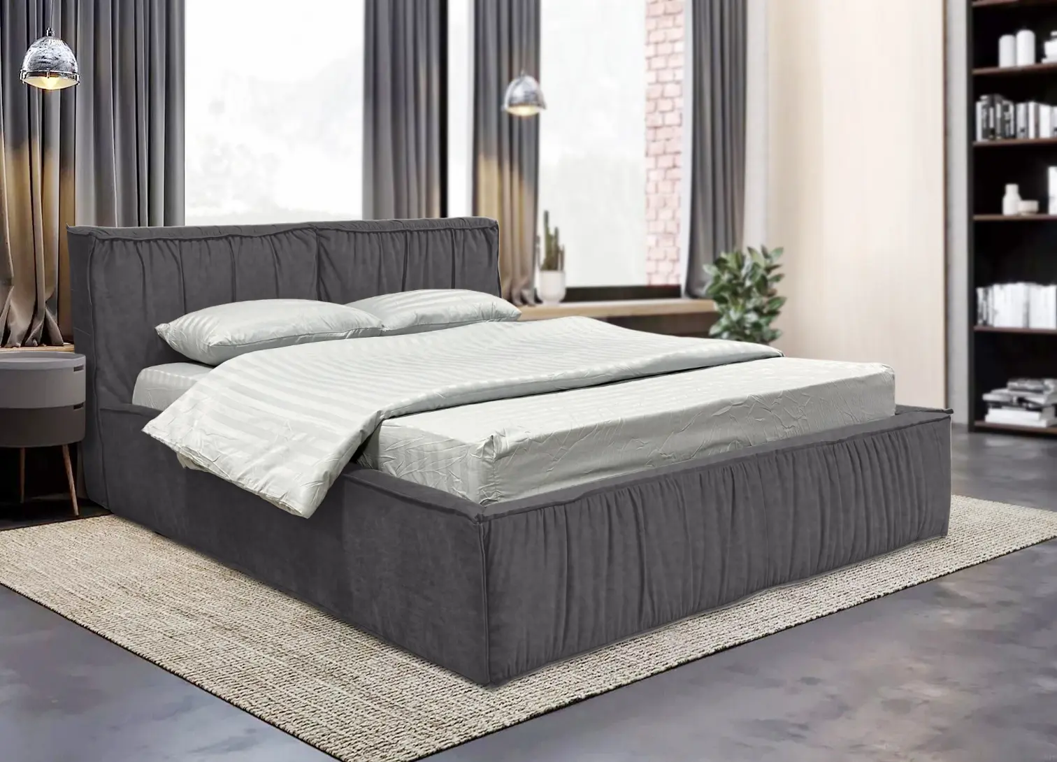 Pat Charmbed Lux Selina 180x200 Mono 07 (Dark Grey)