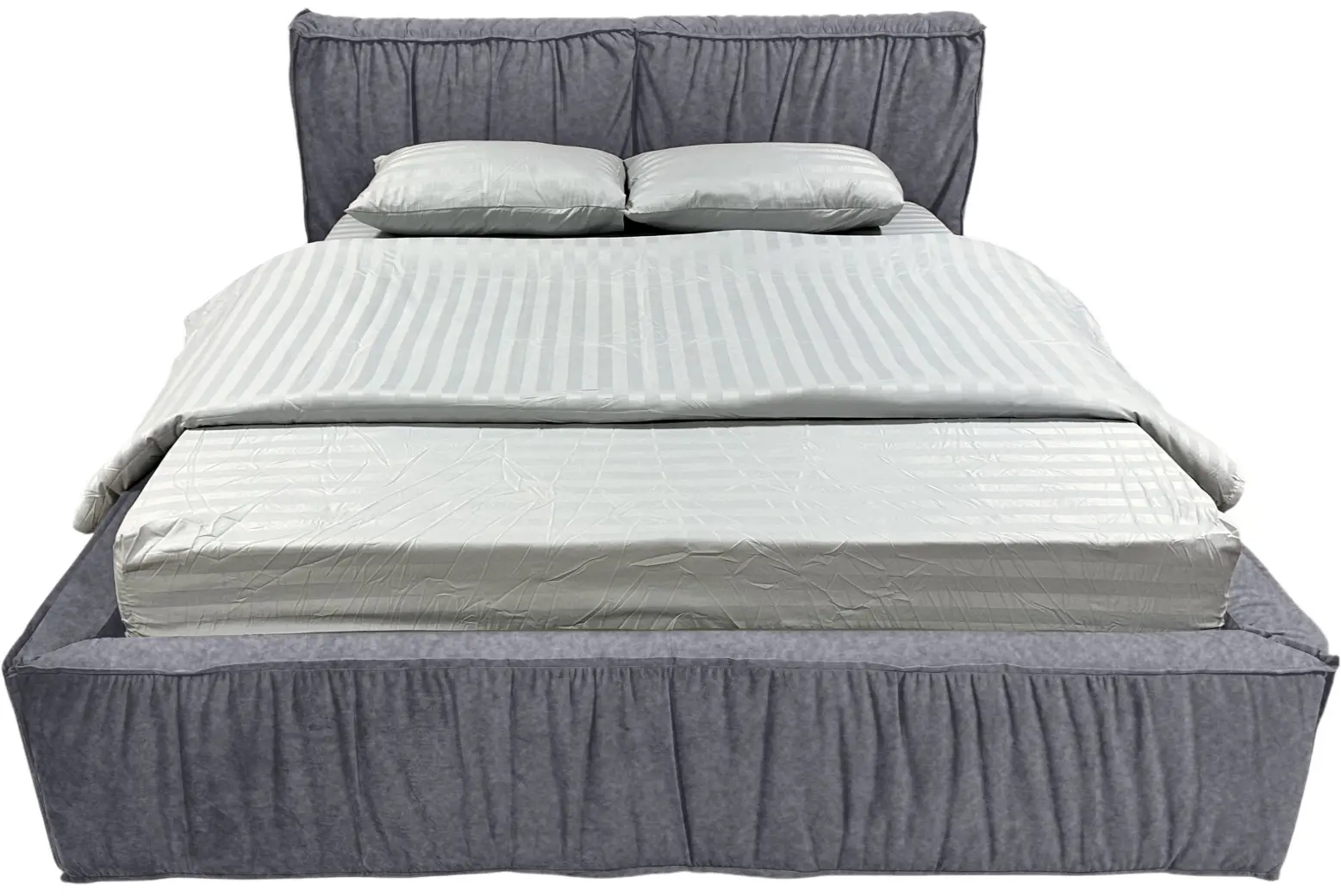 Кровать Charmbed Lux Selina 180x200 Mono 09 (Grey-Blue) - 3