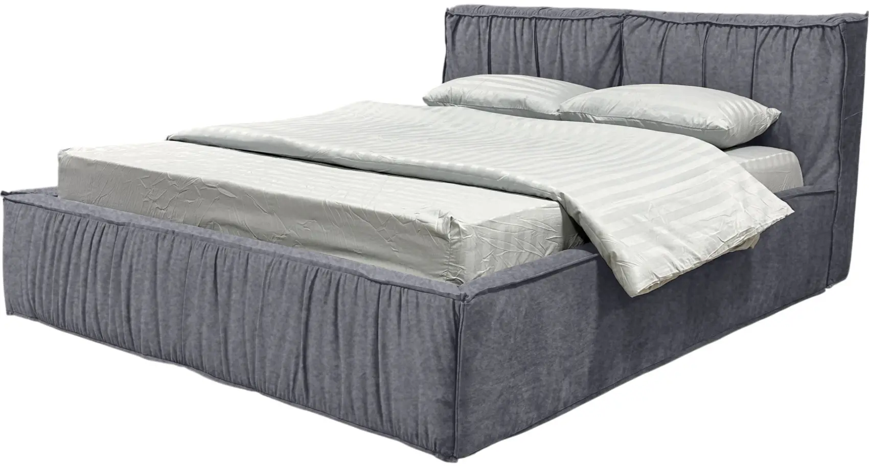 Кровать Charmbed Lux Selina 180x200 Mono 09 (Grey-Blue) - 4