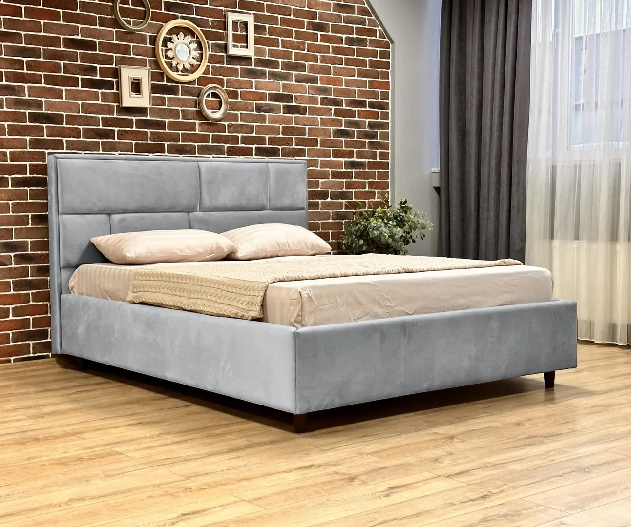 Кровать Charmbed Lux Sofi 160x200 Laguna 42 (Light Gray)