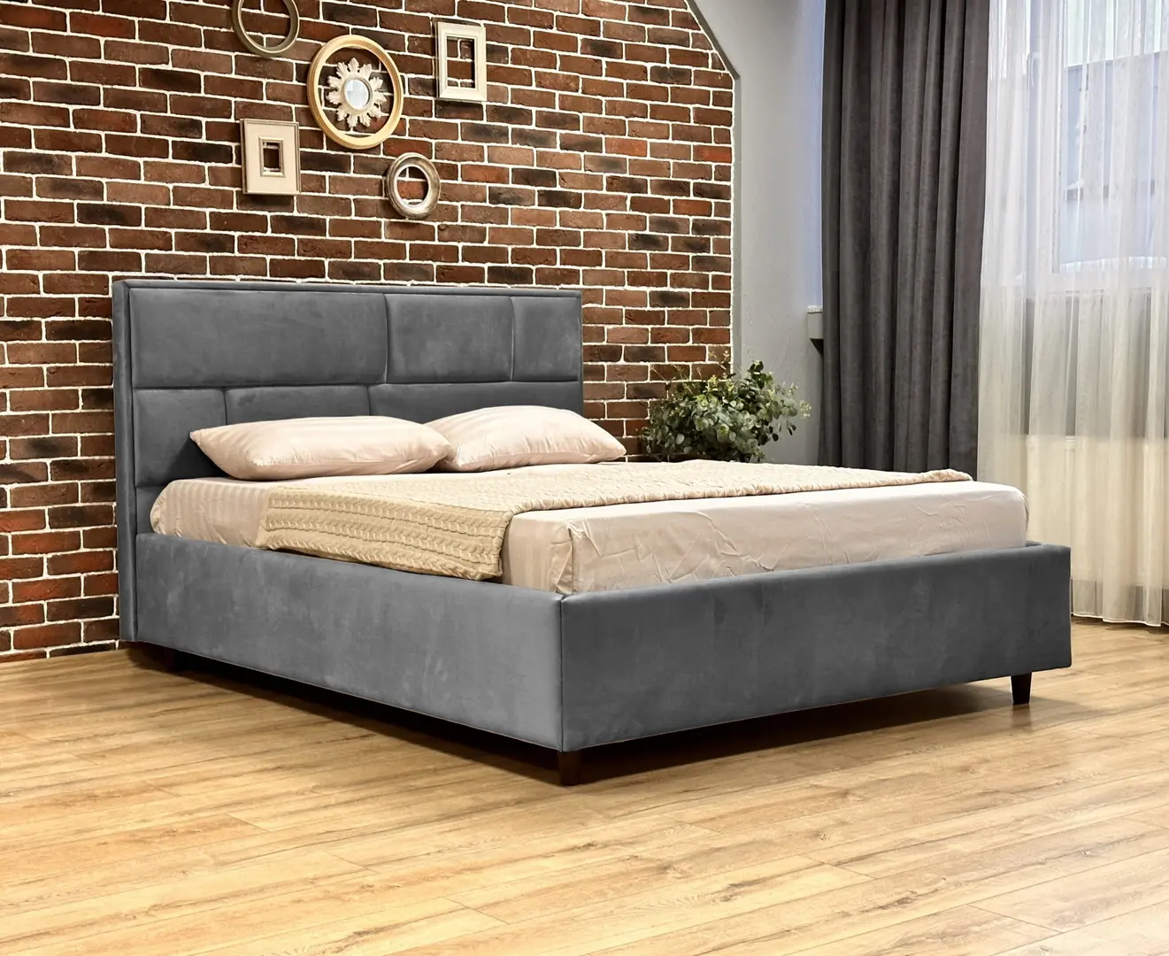 Кровать Charmbed Lux Sofi 160x200 Laguna 43 (Gray)