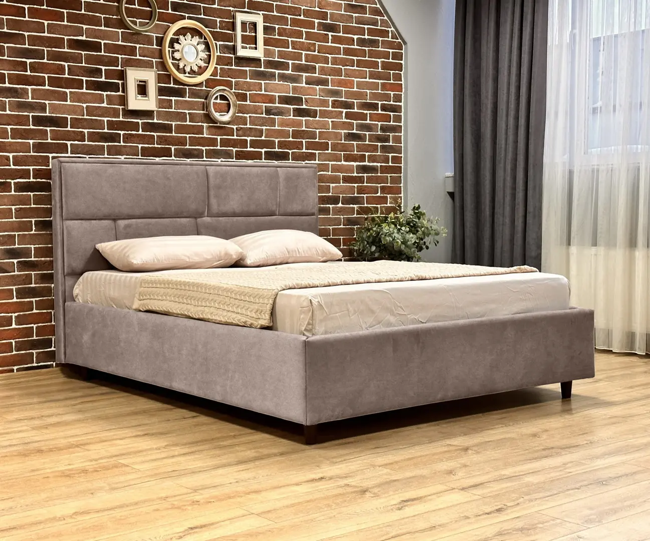 Кровать Charmbed Lux Sofi 160x200 Mono 04 (Light Brown)