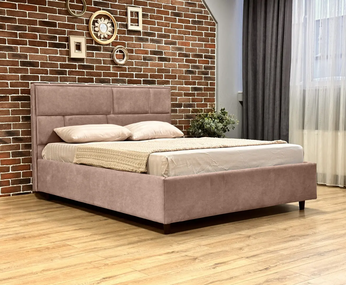 Кровать Charmbed Lux Sofi 160x200 Mono 06 (Dark Beige)