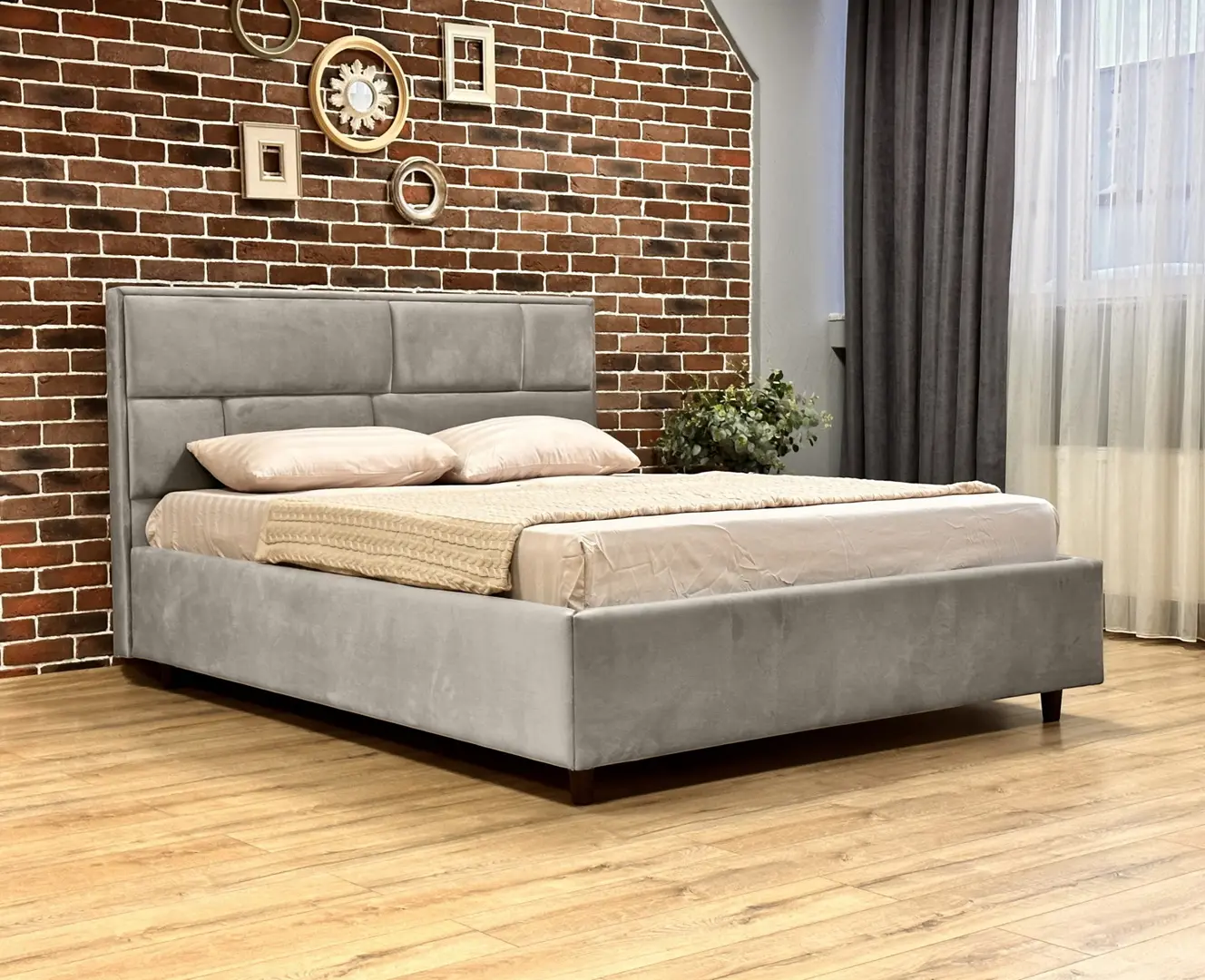 Кровать Charmbed Lux Sofi 180x200 Laguna 09 (Stone Gray)